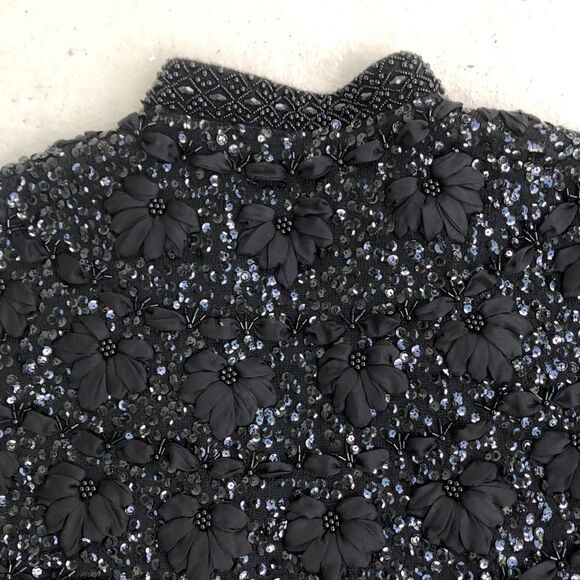 1950’s  wool  floral soutache  caplet - Picture 5 of 5